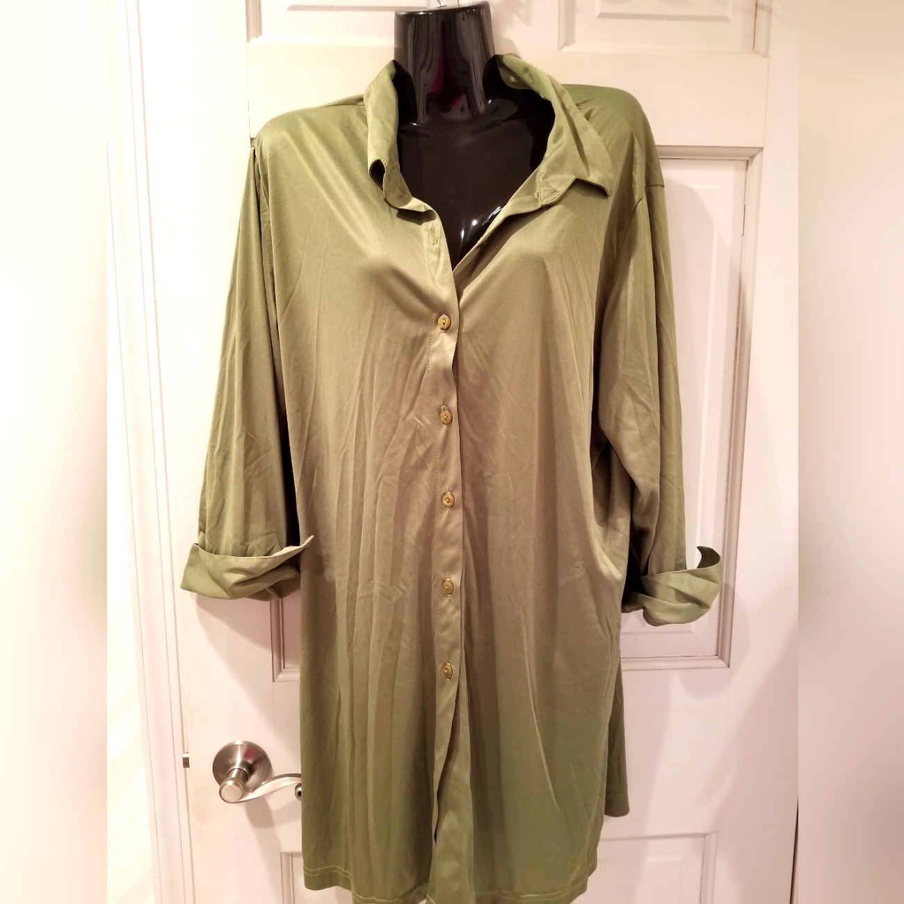 Button Down Collar Blouse